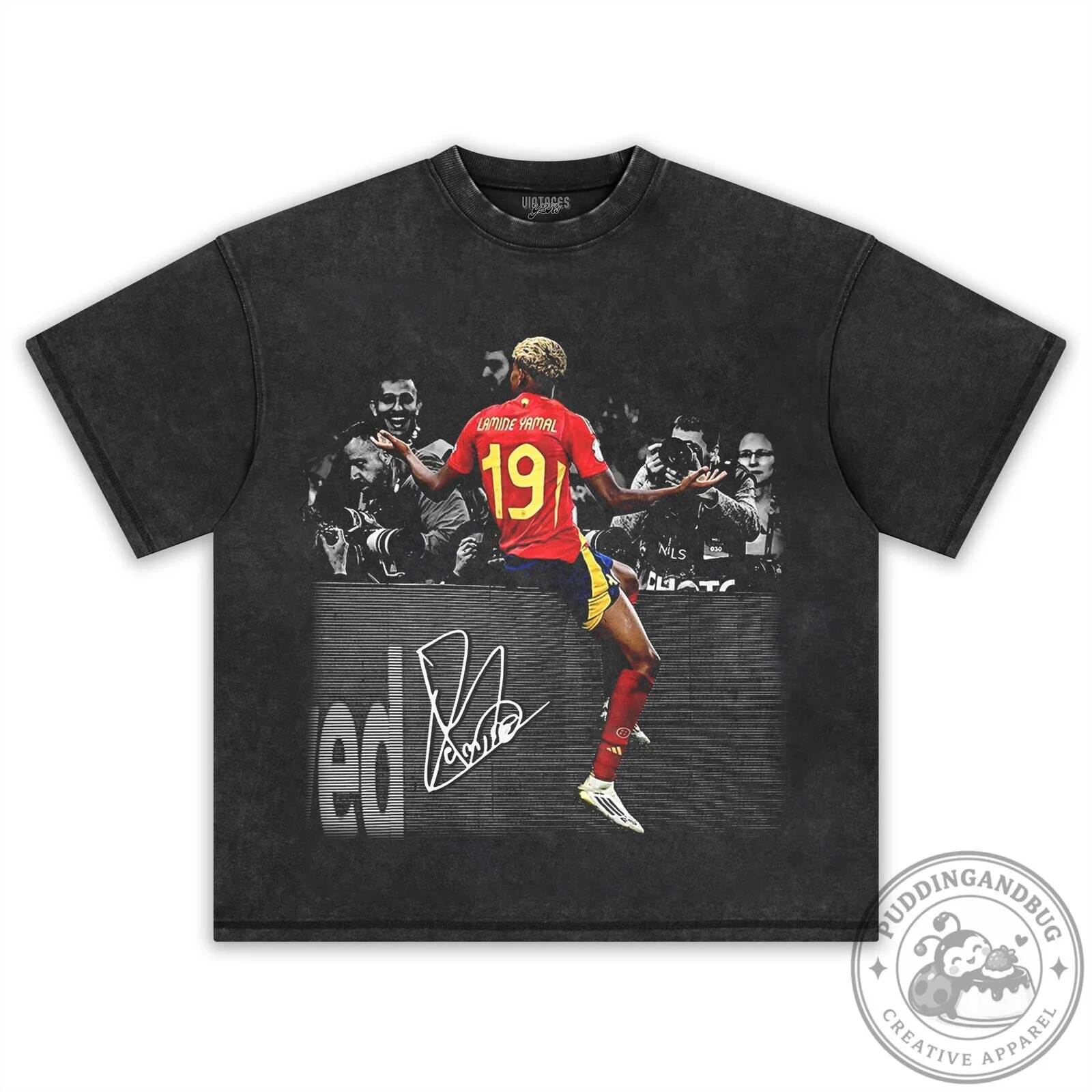 Lamine Yamal Number 19 Football Player Signature T-Shirt 7 Lamine Yamal Number 19 Football Player Signature T-Shirt