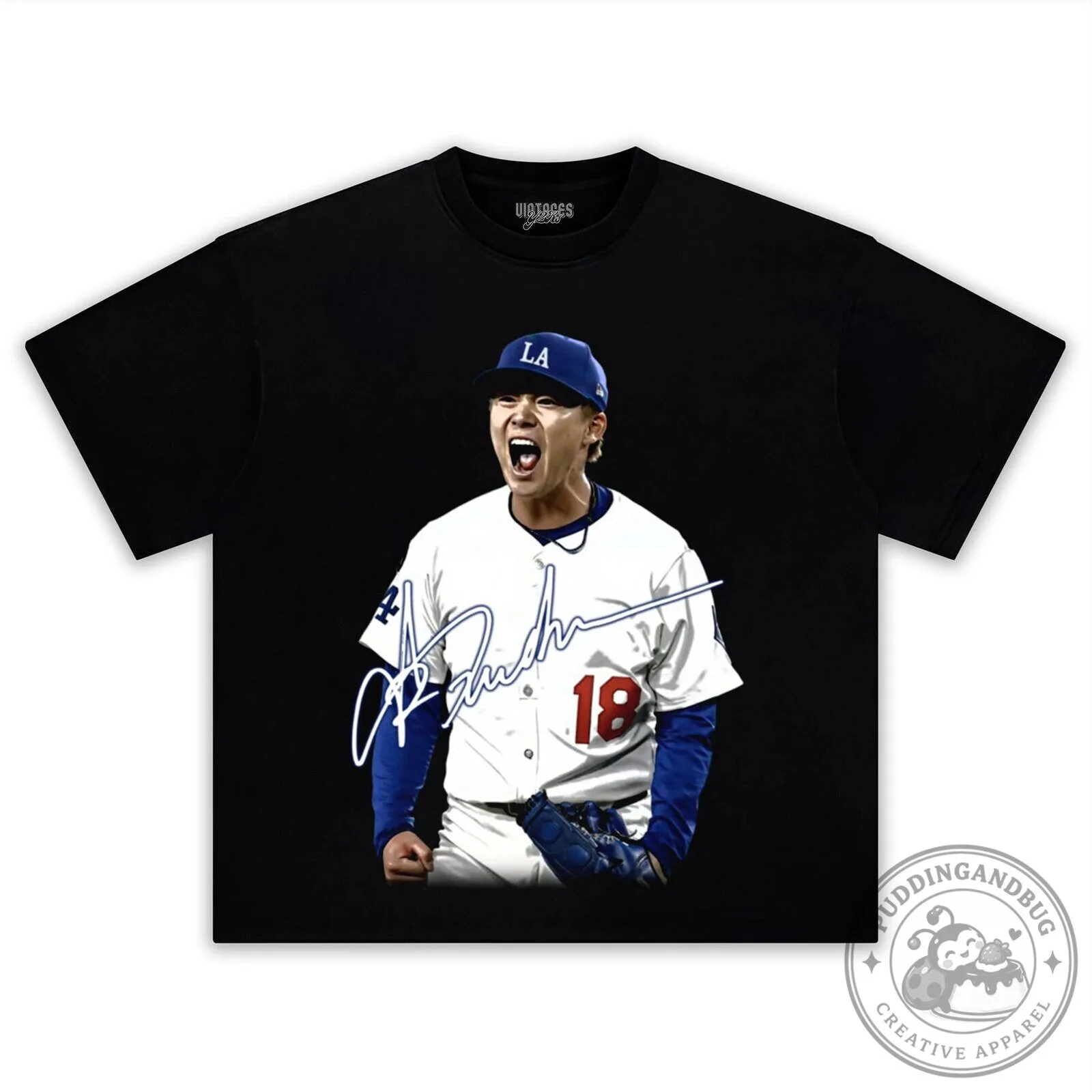 Yoshinobu Yamamoto Los Angeles Dodgers Baseball Player Signature T-Shirt