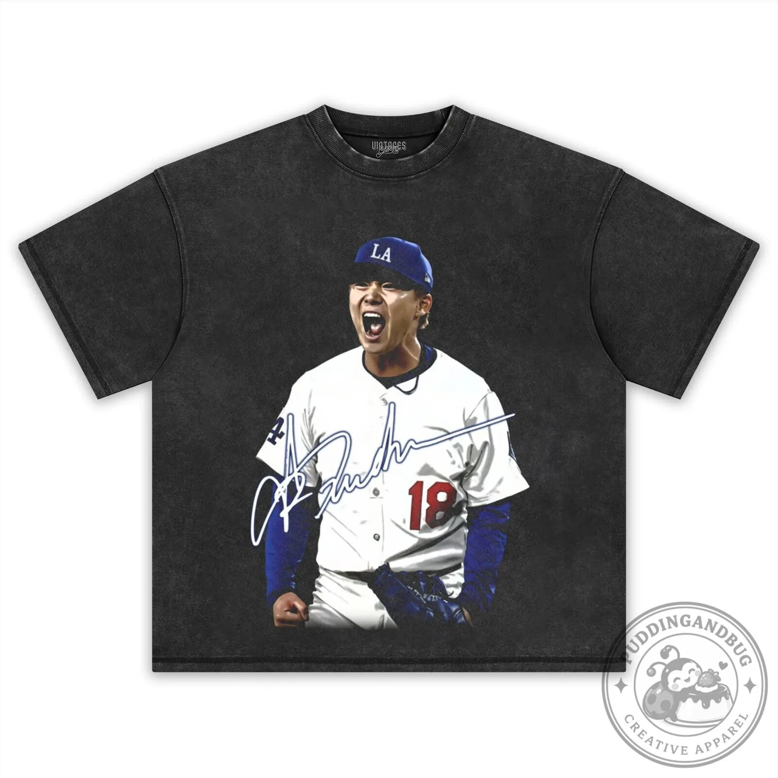 Yoshinobu Yamamoto Los Angeles Dodgers Baseball Player Signature T-Shirt 12 Yoshinobu Yamamoto Los Angeles Dodgers Baseball Player Signature T-Shirt
