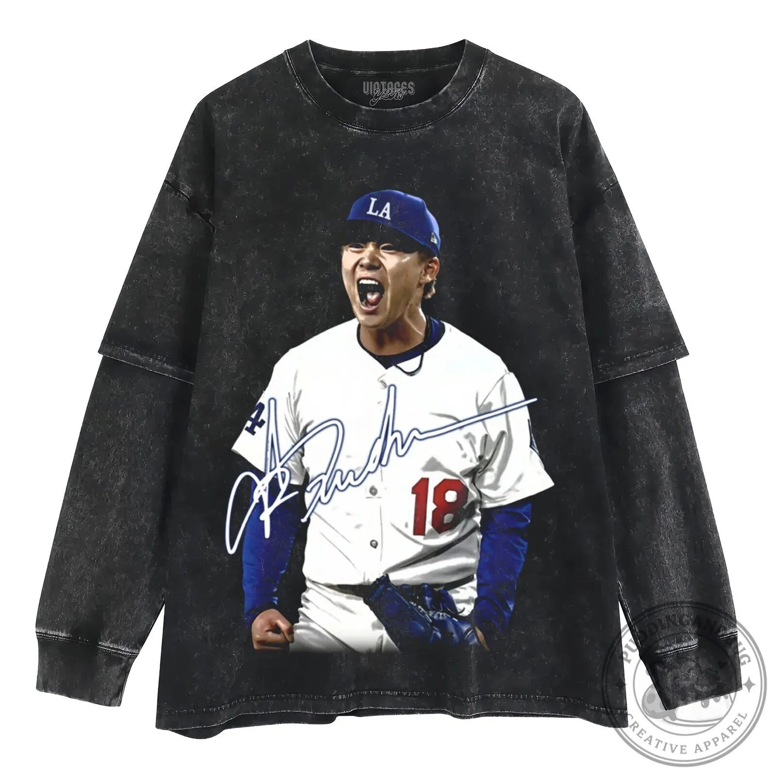 Yoshinobu Yamamoto Los Angeles Dodgers Baseball Player Signature T-Shirt 14 Yoshinobu Yamamoto Los Angeles Dodgers Baseball Player Signature T-Shirt