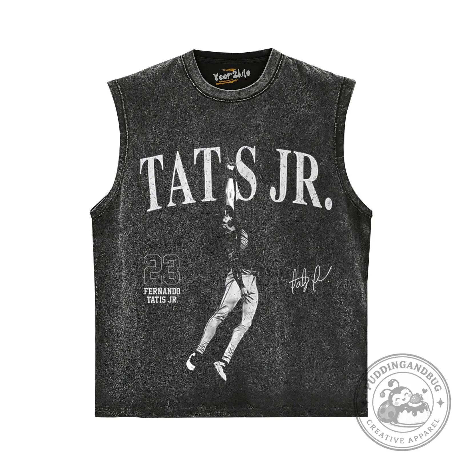 Fernando Tatis Jr. Baseball Player Graphic Print Washed Black T-Shirt 15 Fernando Tatis Jr. Baseball Player Graphic Print Washed Black T-Shirt