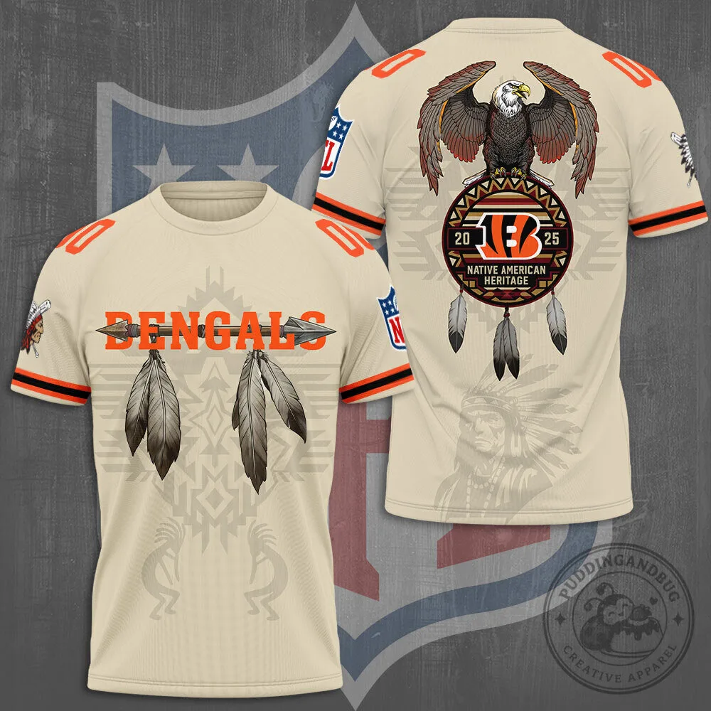 Cincinnati Bengals Native American Heritage Football Team Fan T-Shirt