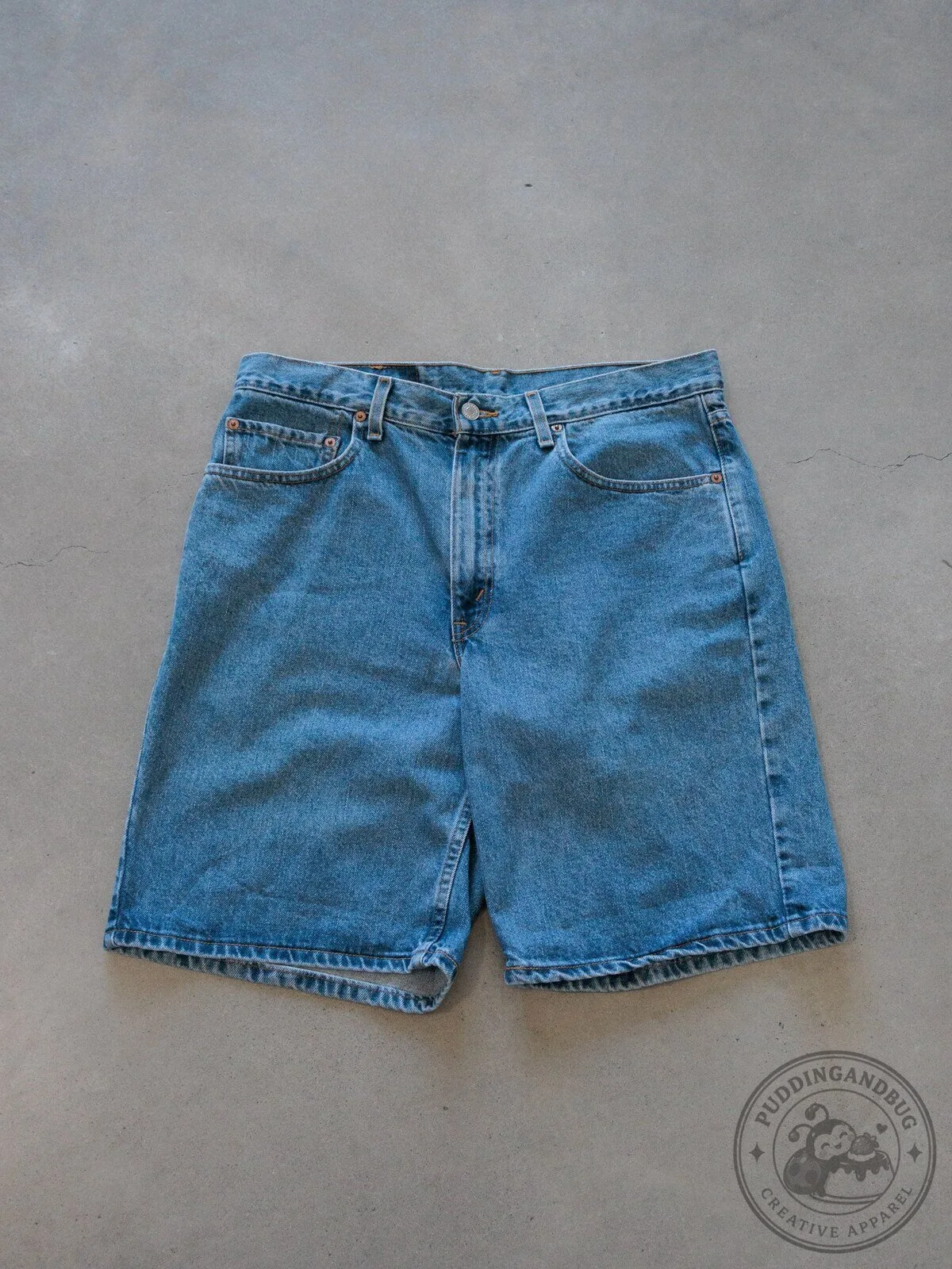 Vintage Blue Levi's 550 Denim Shorts for Men, Classic Fit Jean Shorts 4 Vintage Blue Levi