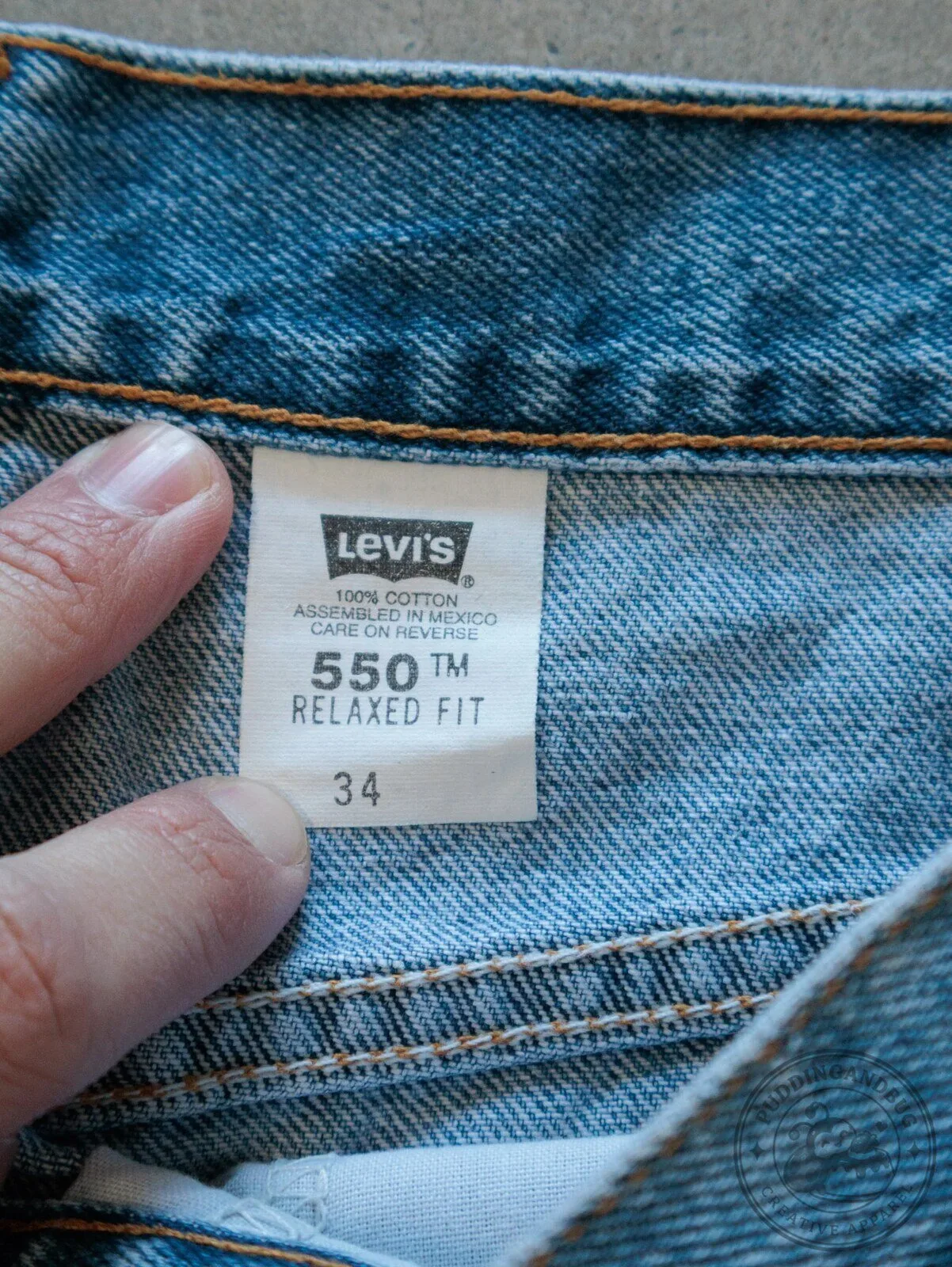 Vintage Blue Levi's 550 Denim Shorts for Men, Classic Fit Jean Shorts 6 Vintage Blue Levi