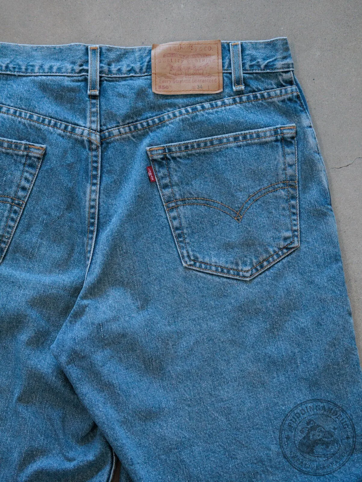 Vintage Blue Levi's 550 Denim Shorts for Men, Classic Fit Jean Shorts 7 Vintage Blue Levi