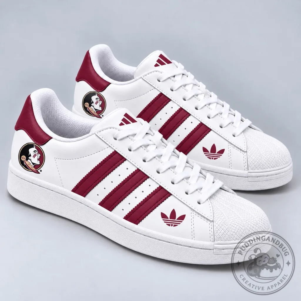 Florida State Seminoles NCAA Game Day Legacy Superstar Shoes for Men Florida State Seminoles NCAA Game Day Legacy Superstar Shoes for Men