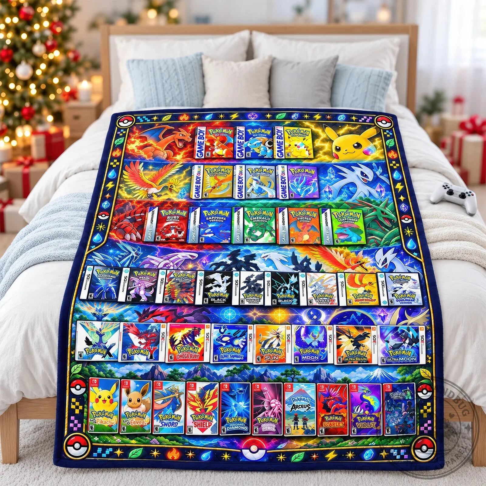 Pokemon Video Game Cartridge Collection Display Soft Fleece Blanket 9 Pokemon Video Game Cartridge Collection Display Soft Fleece Blanket