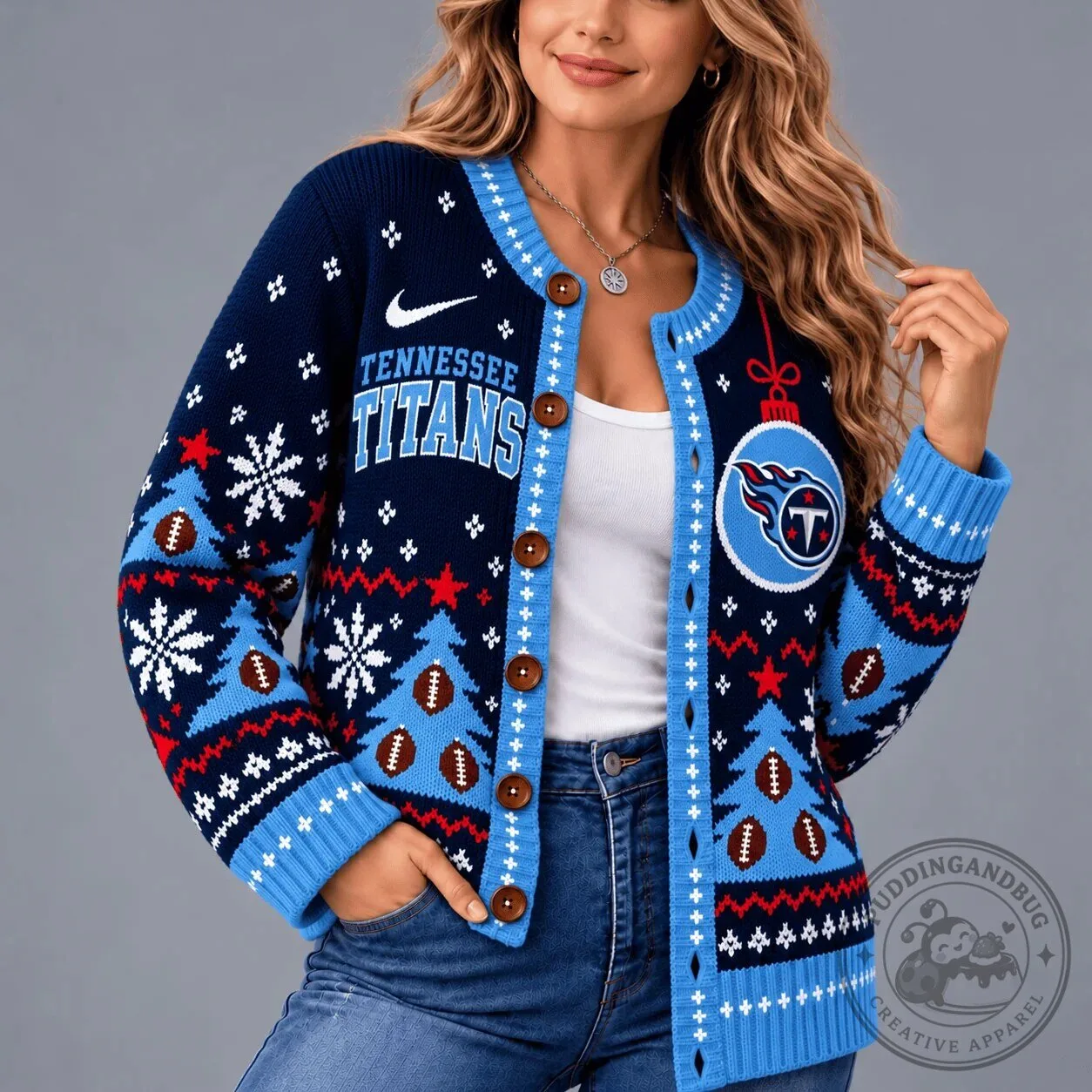 Tennessee Titans Ugly Christmas Sweater Cardigan for Women 8 Tennessee Titans Ugly Christmas Sweater Cardigan for Women
