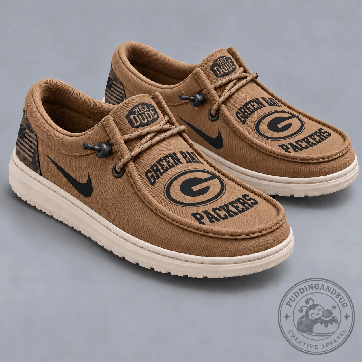 Green Bay Packers NFL Vintage Military Brown Loafer Shoes 2 Green Bay Packers NFL Vintage Military Brown Loafer Shoes