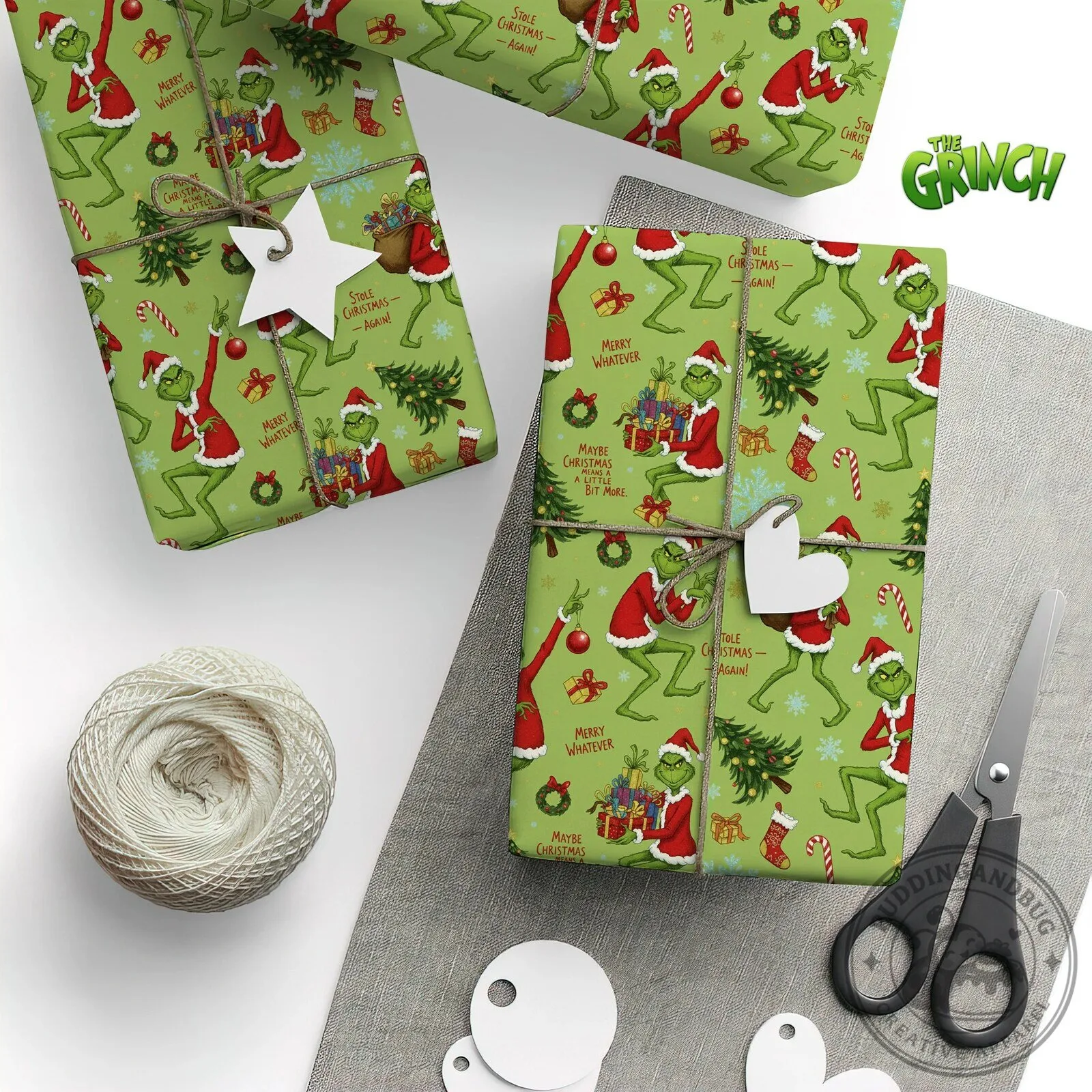 The Grinch Stole Christmas Again Holiday Gift Wrapping Paper