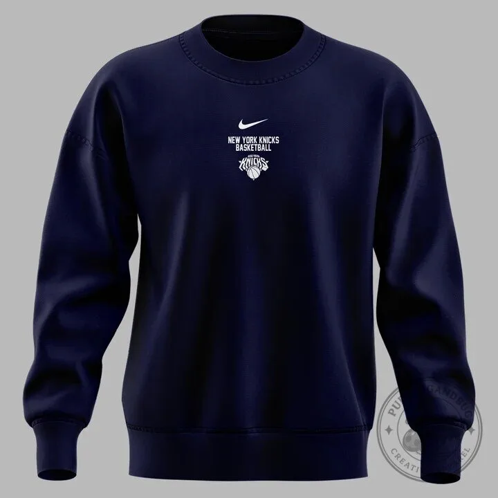 Crewneck Sweatshirt featuring the New York Knicks Basketball Team Logo 8 Crewneck Sweatshirt featuring the New York Knicks Basketball Team Logo