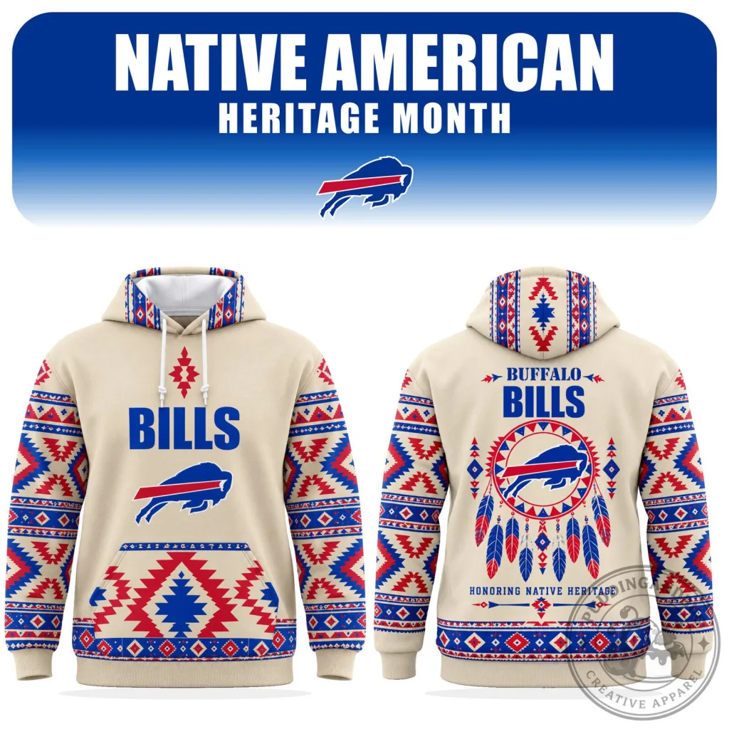 Buffalo Bills Native American Heritage Month Honoring Heritage Hoodie Buffalo Bills Native American Heritage Month Honoring Heritage Hoodie