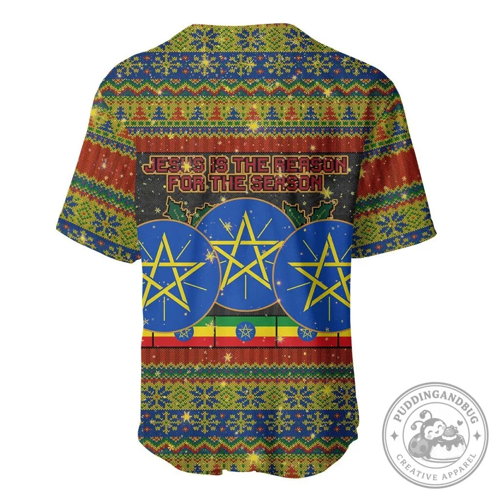 Melkam Genna Ethiopian Jesus Christ Christmas Holiday Baseball Jersey 6 Melkam Genna Ethiopian Jesus Christ Christmas Holiday Baseball Jersey