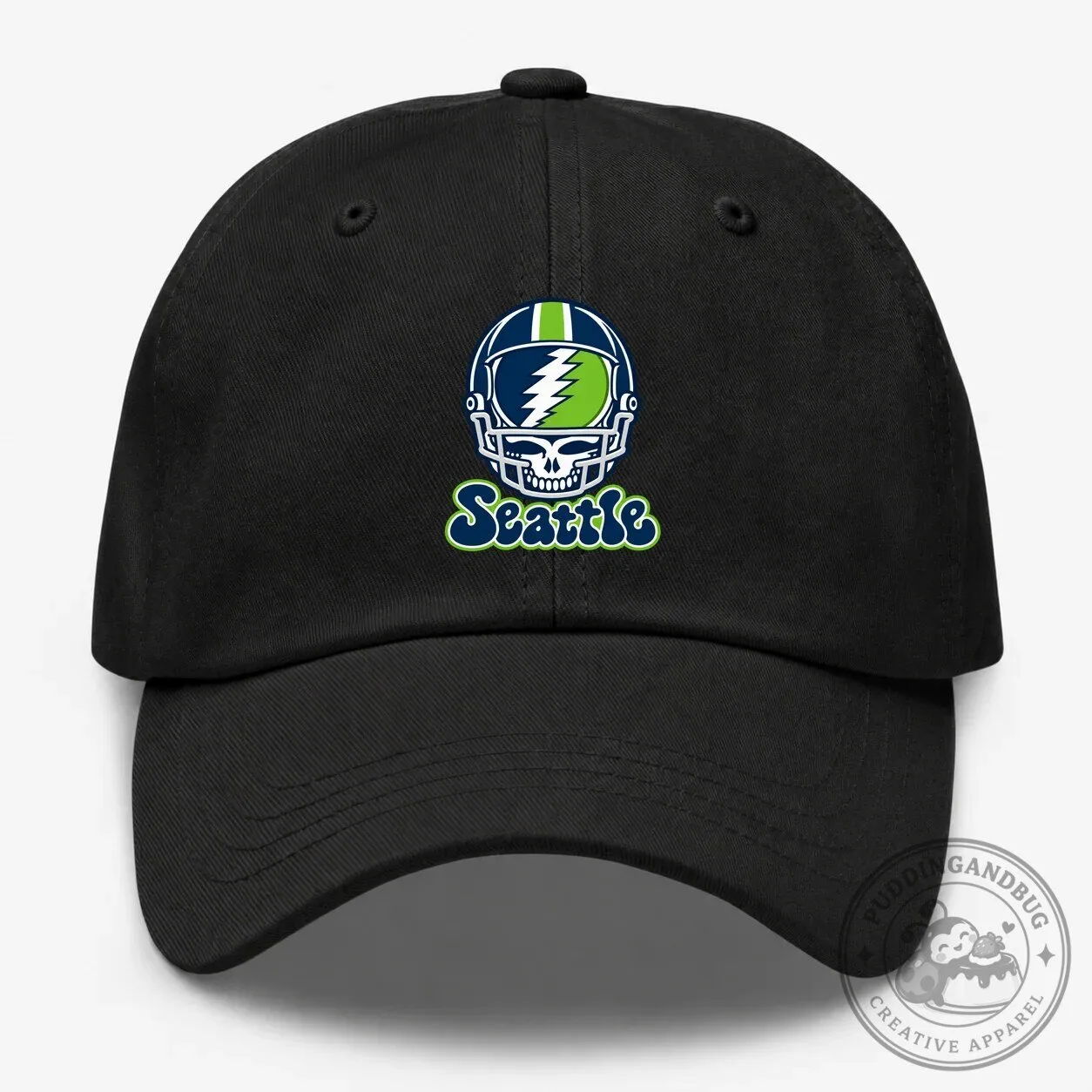 Seattle Football Helmet Stealie Grateful Dead Inspired Dad Hat 12 Seattle Football Helmet Stealie Grateful Dead Inspired Dad Hat