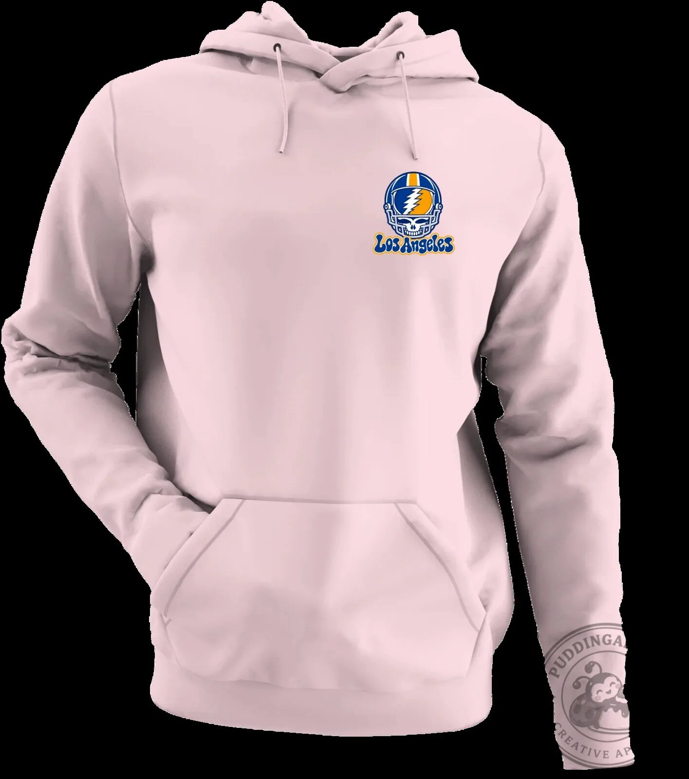 Los Angeles Football Helmet Grateful Dead Stealie Skull Light Blue Hoodie 17 Los Angeles Football Helmet Grateful Dead Stealie Skull Light Blue Hoodie