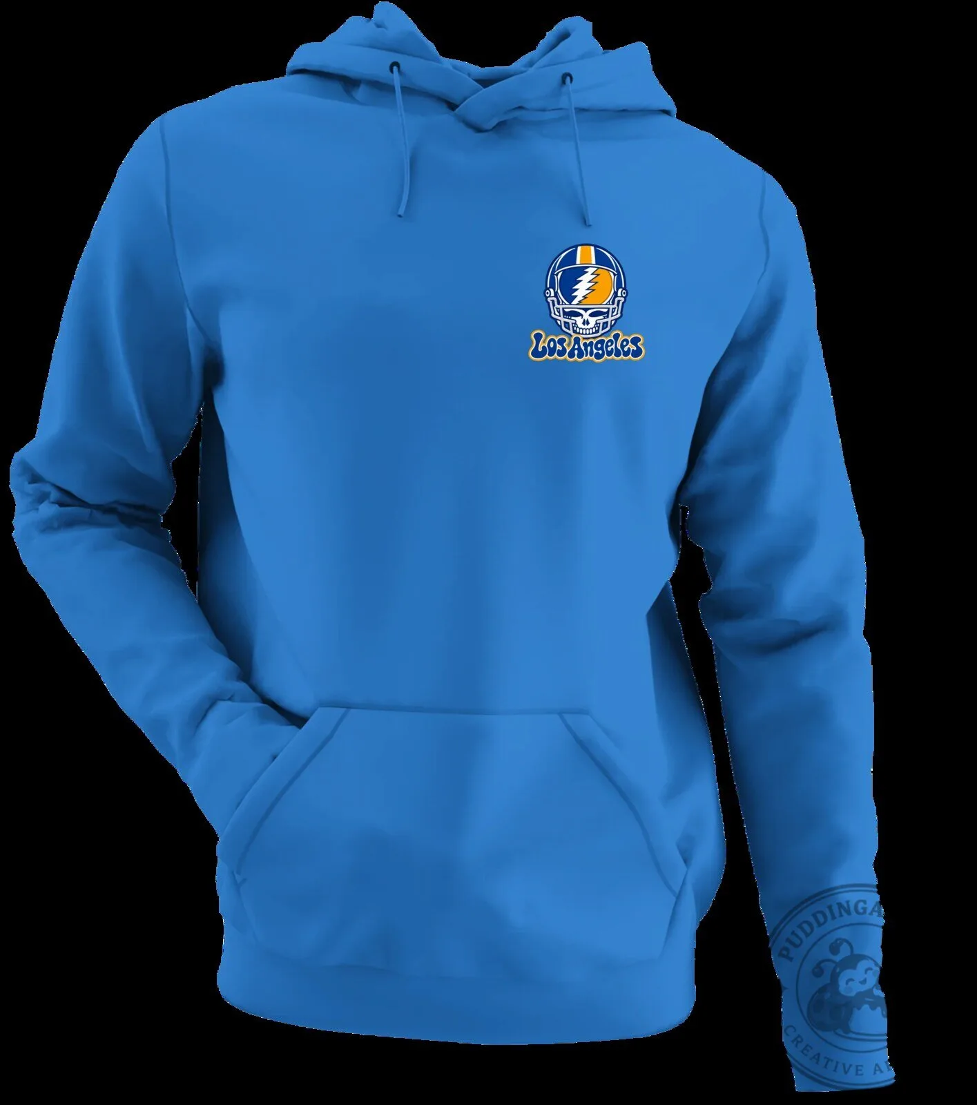 Los Angeles Football Helmet Grateful Dead Stealie Skull Light Blue Hoodie 18 Los Angeles Football Helmet Grateful Dead Stealie Skull Light Blue Hoodie