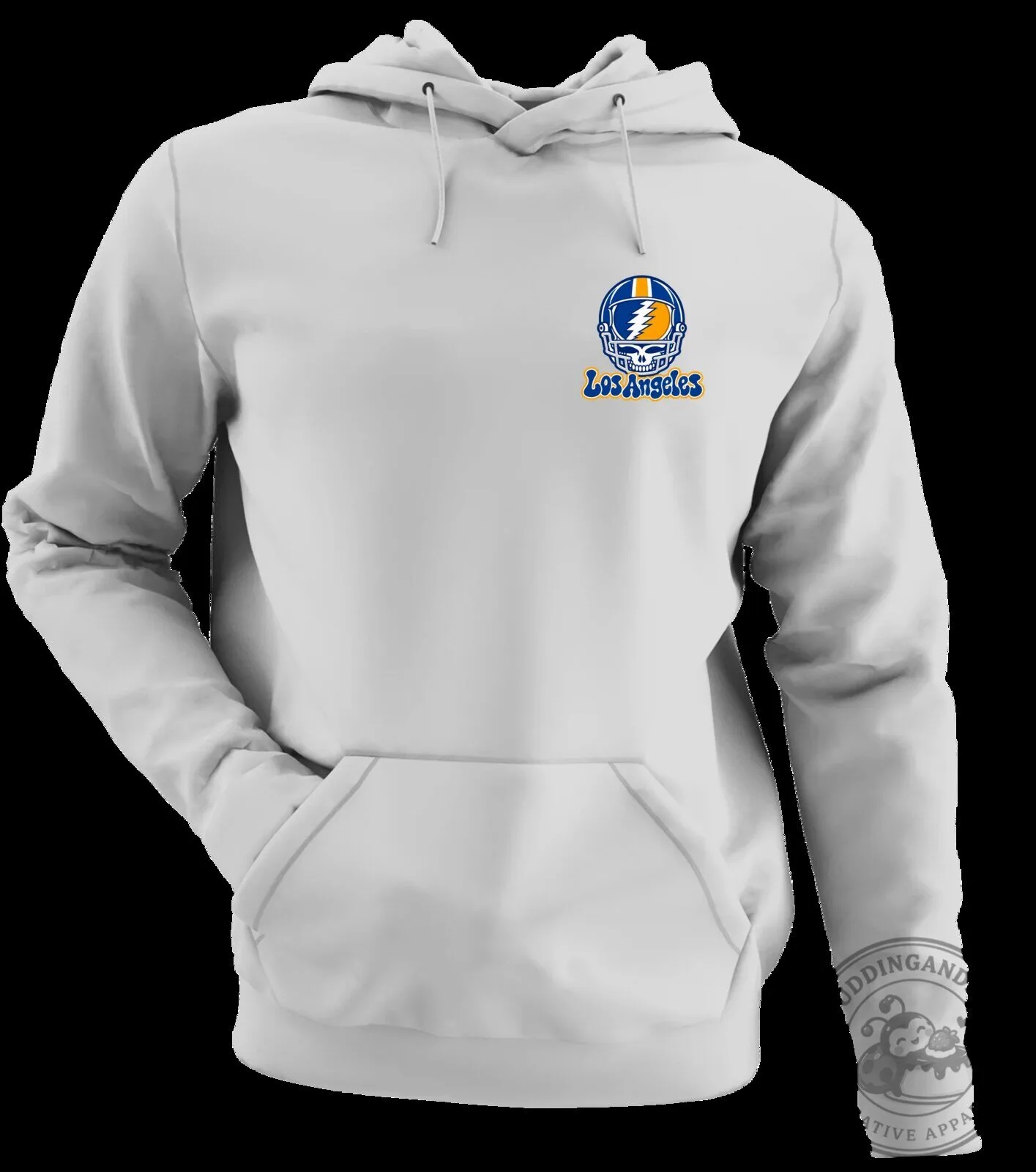 Los Angeles Football Helmet Grateful Dead Stealie Skull Light Blue Hoodie 22 Los Angeles Football Helmet Grateful Dead Stealie Skull Light Blue Hoodie