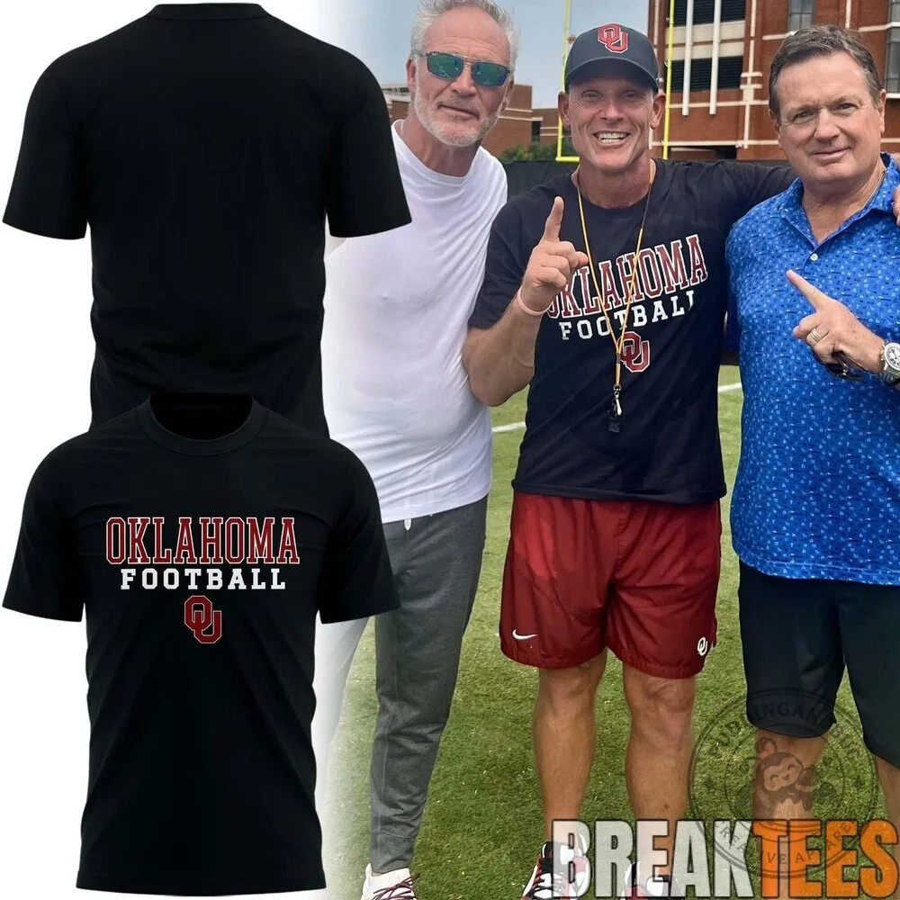 Oklahoma Sooners Football Coach Brent Venables Black Graphic T-Shirt